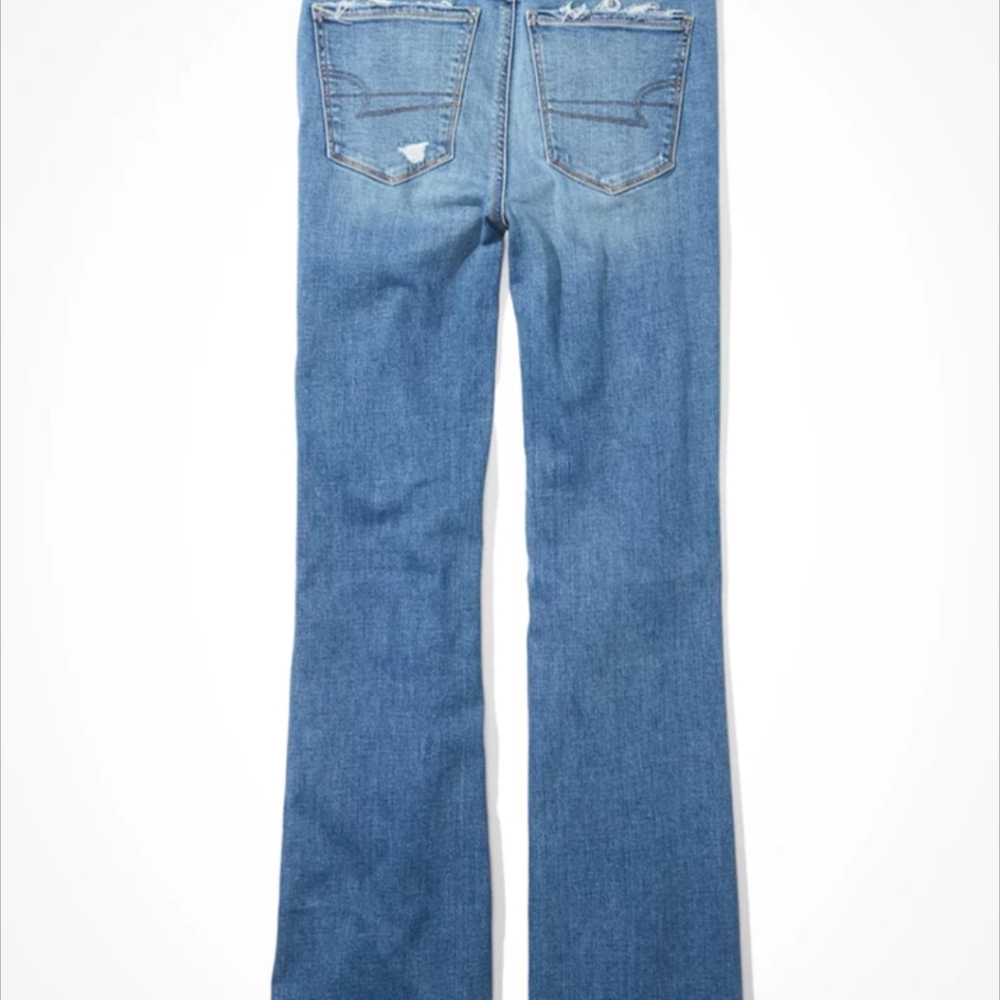 American Eagle Super High Rise Ripped Flare - Picture 4 of 10